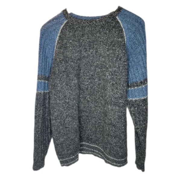 90s Men’s X industrial Exchange Wool Blend Colorblock Sweater Large - Picture 1 of 3